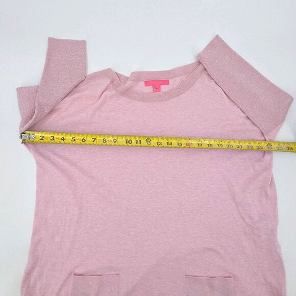 Lilly Pulitzer Cobo Oversized Sweater Womens XS Heathered Pink Tropics Fall Glam - Picture 6 of 8